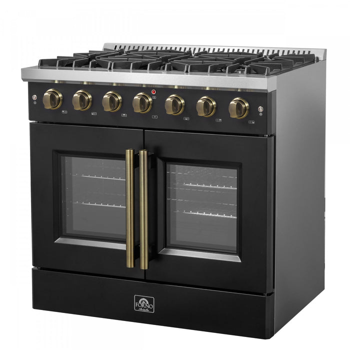 Cuisiniere a gaz noire Galiano 36 pouces, 4,32 pi³ – FFSGS6444-36BLK