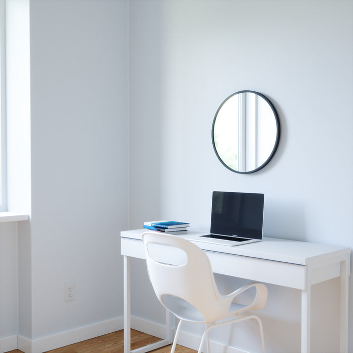 Miroir mural rond décoratif Hub de Umbra de 18 po x 18 po - noir