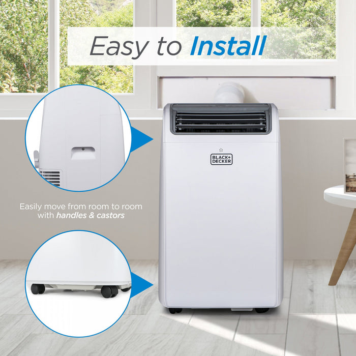Climatiseur portatif intelligent Black+Decker de 14 000 BTU avec chauffage - BPACT14HWT