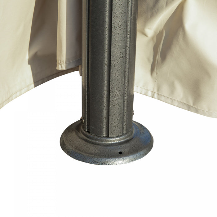 Outsunny 13x13ft Tonnelle Hexagonale Metal Gazebo Pavillon De Jardin Chapiteau Exterieur Tente De Fete De Mariage Abri Avec Panneaux De Paroi Laterale