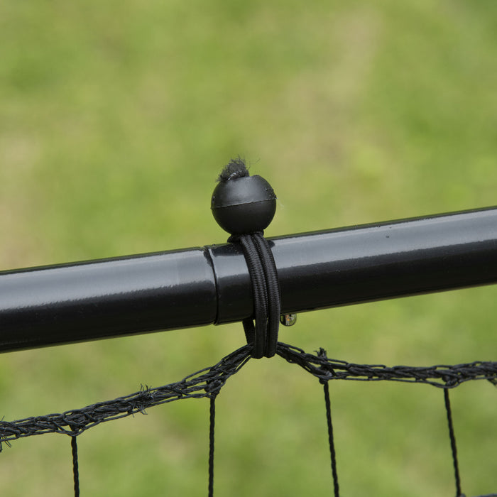 Homcom Filet De Rebond, Aide A L'entrainement De Football, Jeu De Cible De Rebond, Noir