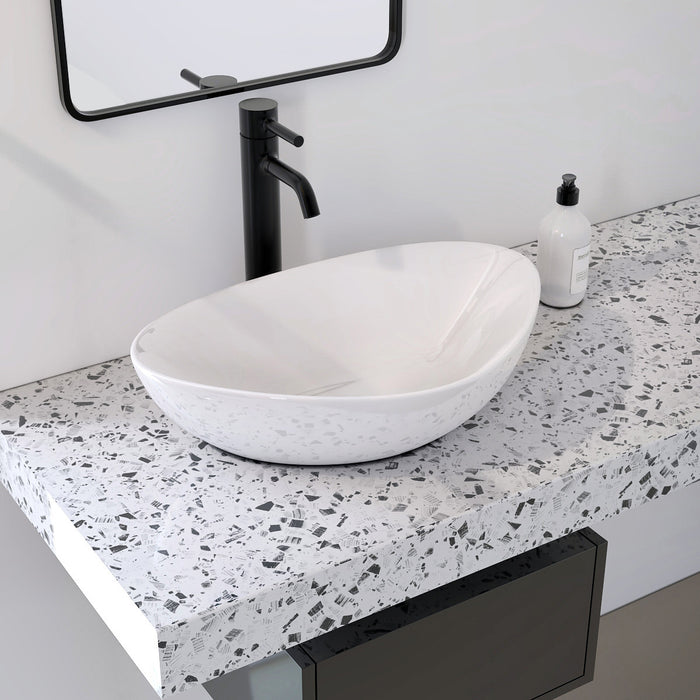 Lavabo de salle de bain Shawny blanc