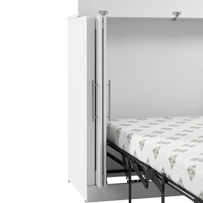Armoire-grand lit Nebula de Bestar de 75 po (L) avec matelas - blanche