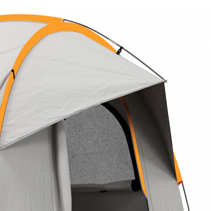 Outsunny Tente De Camping Pour Voiture Avec 3 Portes, Gris Et Orange
