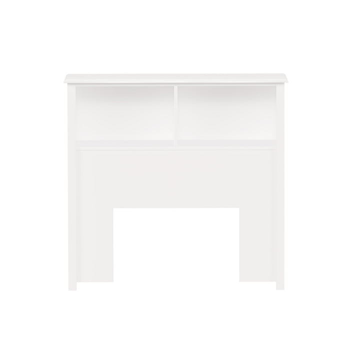 Tête de lit bibliothèque pour lit simple - blanche