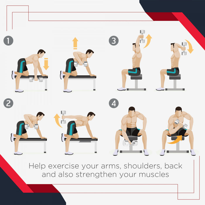 Ensemble d'halteres en caoutchouc Soozier 2 x 25 livres, halteres de main pour l'entrainement physique a domicile, au bureau ou en salle de sport
