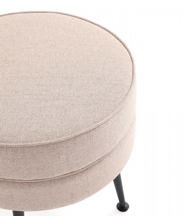 Bailey Pouf d’Appoint Rembourre Style Mid-Century Moderne en Ble