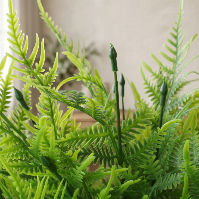 HOMCOM Fougeres de Boston Artificielles Resistantes aux UV, 60 cm, Plantes Artificielles, Vert
