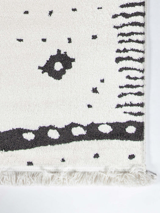 Tapis Contemporain Lyra 2'3\" x 7'6\" en Ivoire