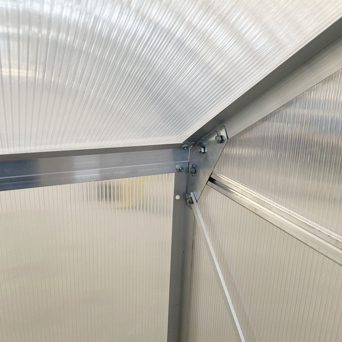 Outsunny Serre En Aluminium De 6' X 4' Avec Event De Toit Reglable, Clair