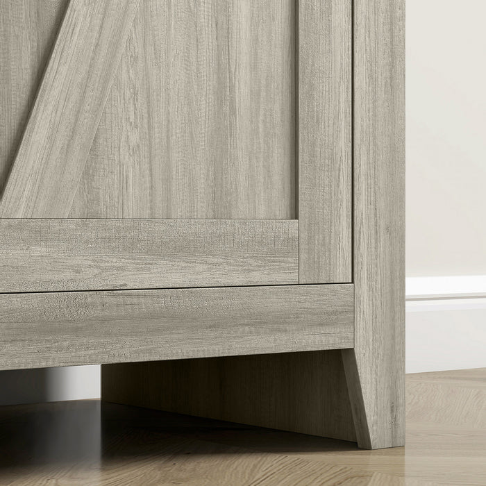 HOMCOM Garde-manger de cuisine autoportant, armoire de rangement, gris