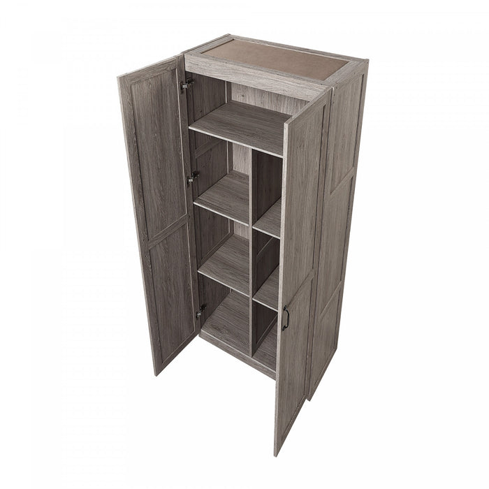 Armoire de rangement moderne Cornelia 30\" en gris (7 etageres)