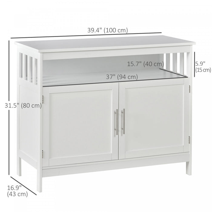 HOMCOM Buffet de Cuisine Armoire Console Bois Rangement