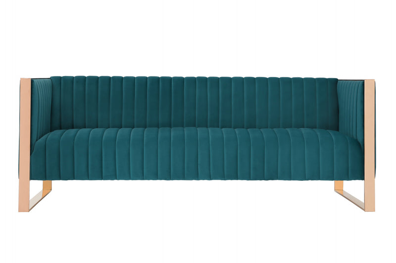 Ensemble de canape 2 pieces Trillium style milieu du siecle en bleu sarcelle