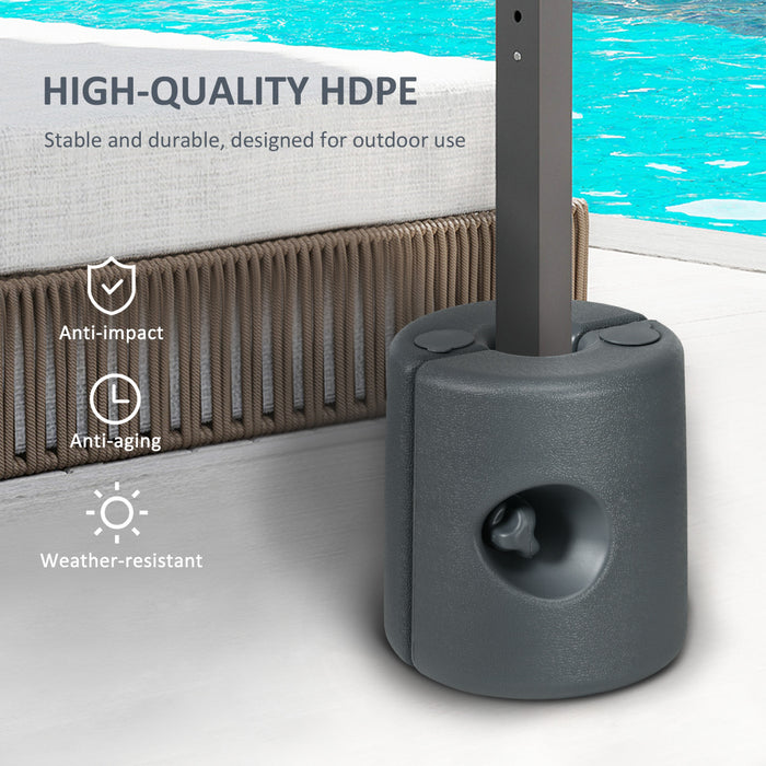 Outsunny Lot de 4 Poids pour Tonnelle Pliante, 48 kg, Gris Clair