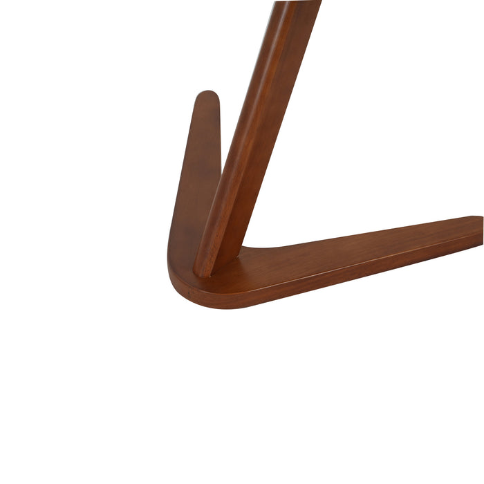 Table D’appoint Logan Au Design En Z Peu Encombrant En Bois D’hévéa -  Fini Noyer