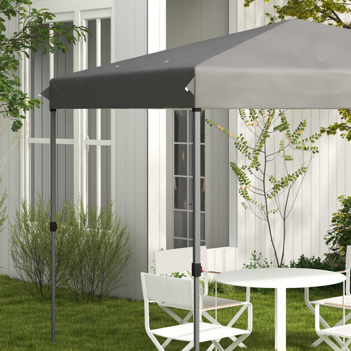 Outsunny 10x10ft Hauteur Reglable Pop Up Canopy Tente Avec 1 Bouton Push