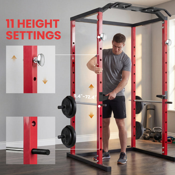 Cage de musculation Soozier, capacite de 450 kg avec hauteur reglable pour salle de sport a domicile