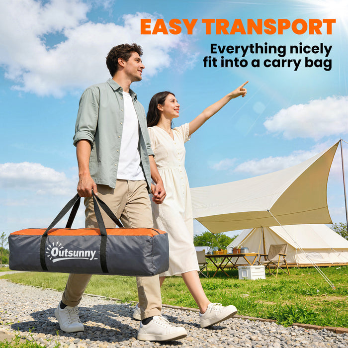 Tente de camping pop-up Outsunny, avec sac de transport, 3000 mm etanche
