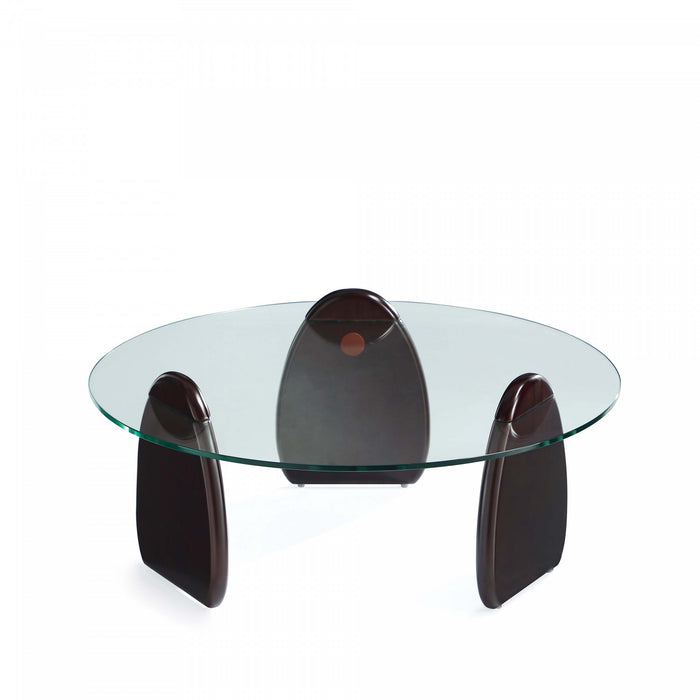 Ensemble moderne et glamour Artesia de 2 tables : table basse et table d’appoint en noyer