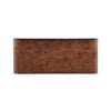 Haven 53.7" Modern Waterfall Coffee Table Rectangular Burl Veneer Table with Curved Edges, Brown | Table basse cascade rectangulaire Haven 53,7 pouces moderne placage bois avec bords arrondis, brun