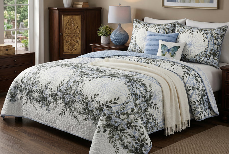 Ensemble de Courtepointe Reversible 3 Pieces Tres Grand Lit 