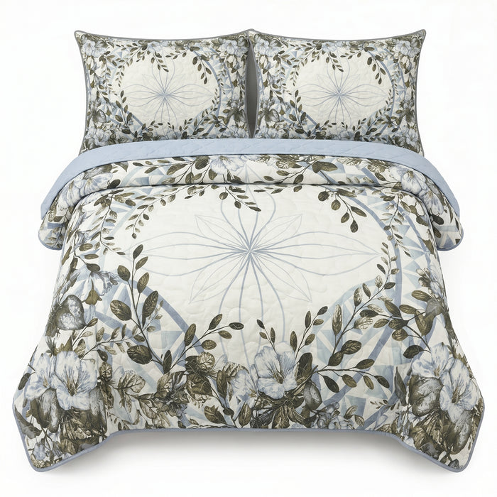 Ensemble de Courtepointe Reversible 3 Pieces Tres Grand Lit 