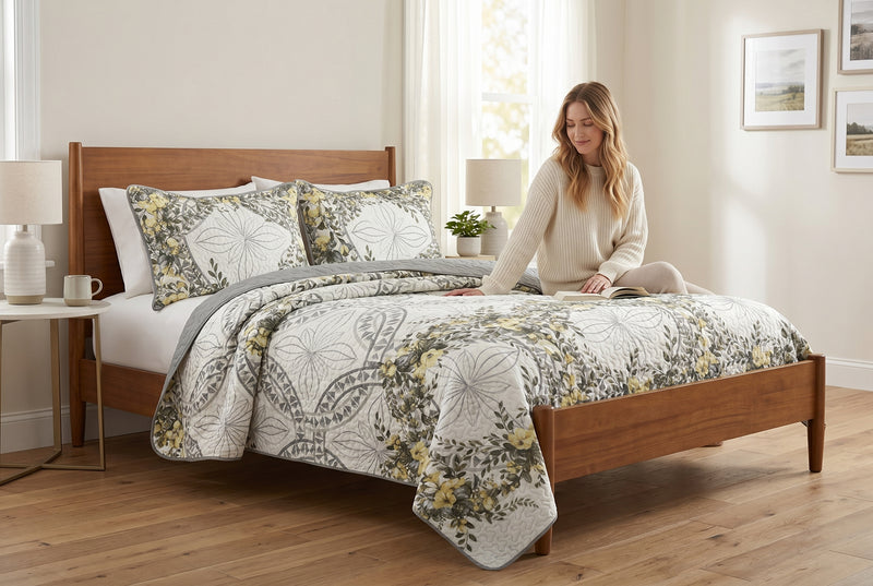 Ensemble de Courtepointe Reversible 3 Pieces Tres Grand Lit