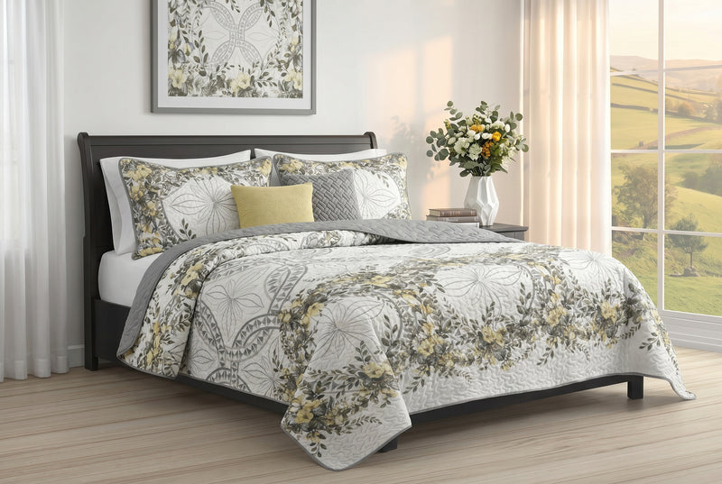 Ensemble de Courtepointe Reversible 3 Pieces Tres Grand Lit