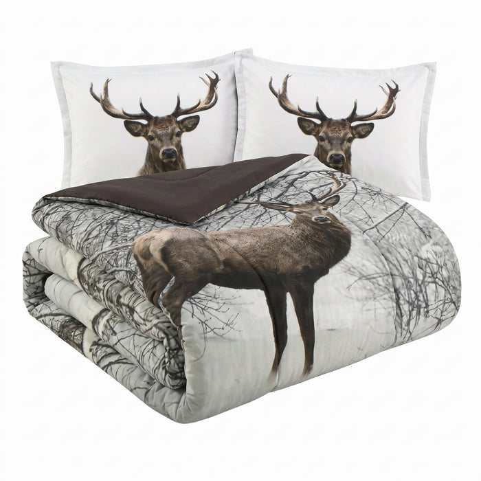 Ensemble de Douillette Chevreuil 3 Morceaux pour Tres Grand Lit (King)