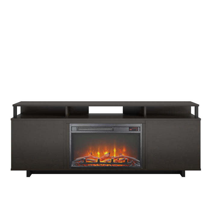 Meuble pour téléviseur Mason d’Ameriwood Home avec foyer électrique pour téléviseurs jusqu’à 65 po - espresso