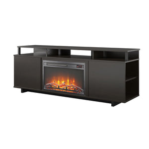 Meuble pour téléviseur Mason d’Ameriwood Home avec foyer électrique pour téléviseurs jusqu’à 65 po - espresso