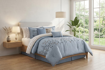Enya 7-Piece Queen Comforter Set | Ensemble de Douillette Enya 7 Morceaux pour Grand Lit (Queen)