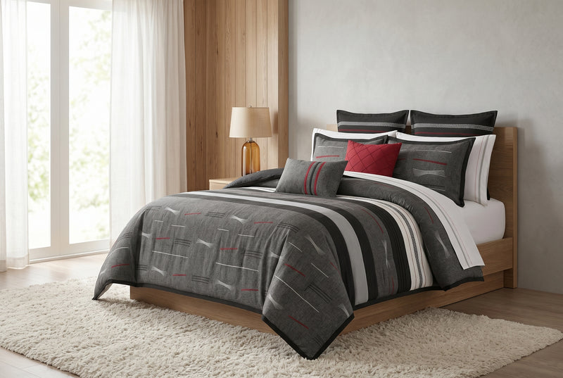 Ensemble Douillette Zumi 7 Morceaux pour Grand Lit (Queen)