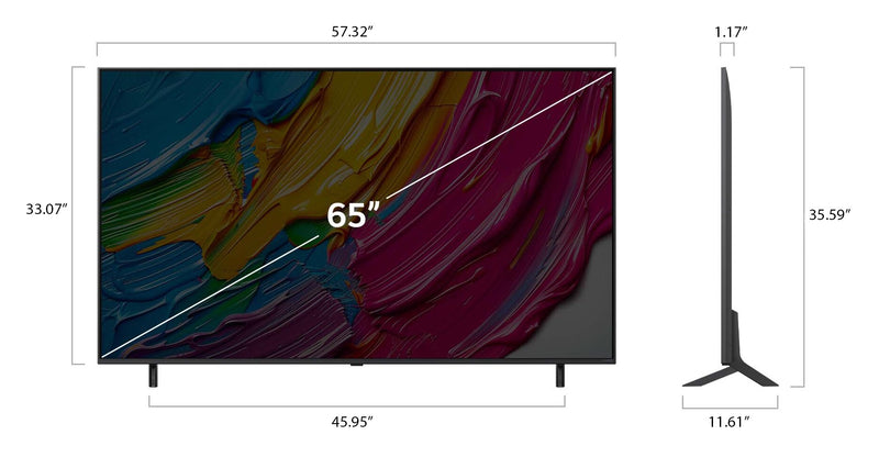 Téléviseur intelligent QNED LG QNED80 UHD 4K de 65 po avec webOS (65QNED80AUA.ACC) - modèle 2025