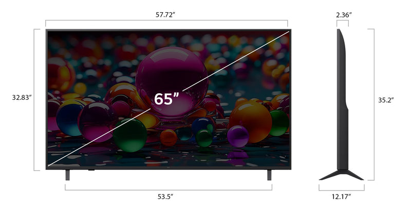 Téléviseur intelligent LG UA77 UHD 4K de 65 po avec webOS (65UA7700PUB.ACCQ) - modèle 2025