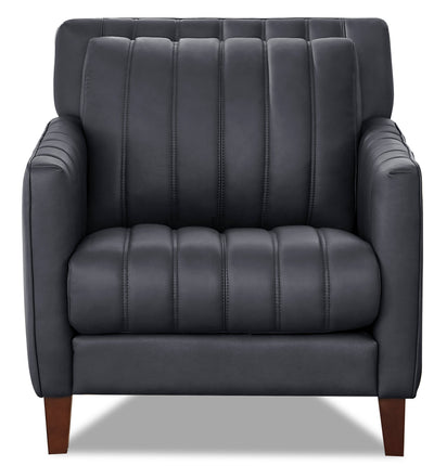 Hydeline Archer Leather Chair - Blue|Fauteuil Archer en cuir de Hydeline - bleu