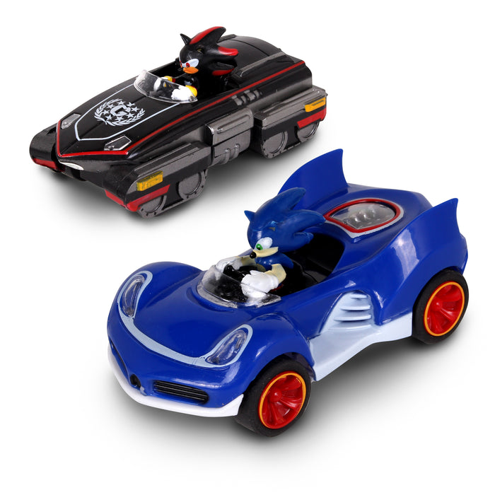 Circuit de course à fentes Sart de NKOK avec voitures Sonic et Shadow télécommandées à piles