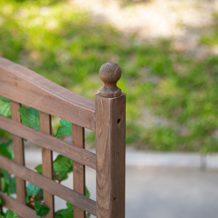 Outsunny Jardiniere Avec Treillis Bac A Fleurs Jardiniere Sur Pied Inserts D'irrigation Inclus Bois Sapin Brun