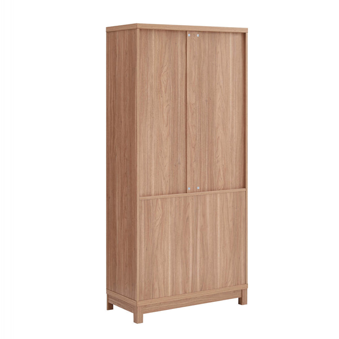 Ensemble de 3 bibliotheques-armoires Jodie style milieu du siecle 31\" en erable (6 etageres)