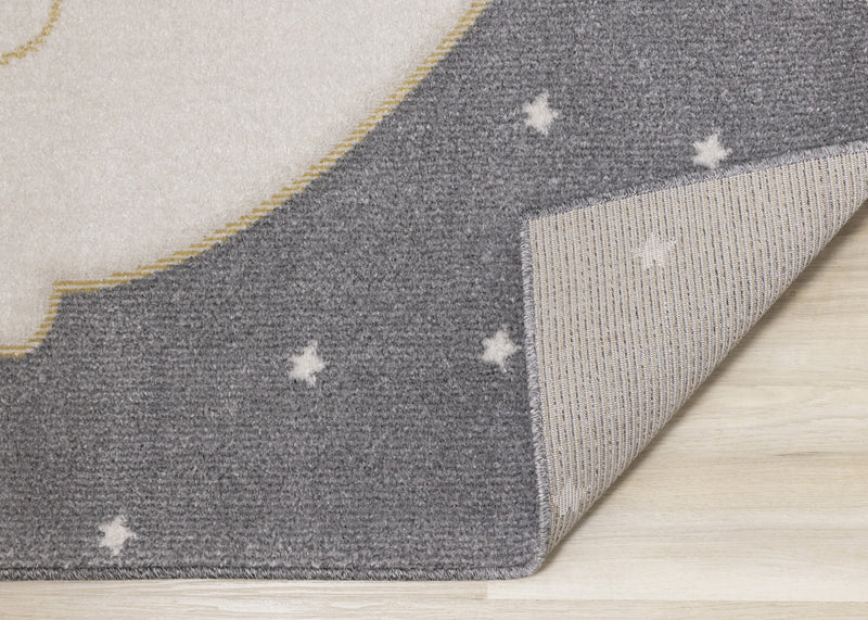 Carpette à motif d’ours polaire avec lapin pour enfants - 5 pi 3 po x 7 pi 7 po