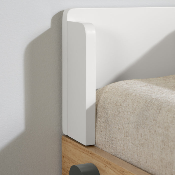 Lit simple Bebble - naturel et gris
