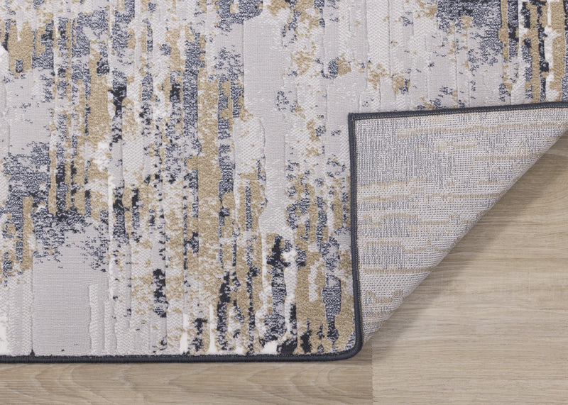 Carpette Isabelle bleue à aspect vieilli - 5 pi 3 po x 7 pi 7 po