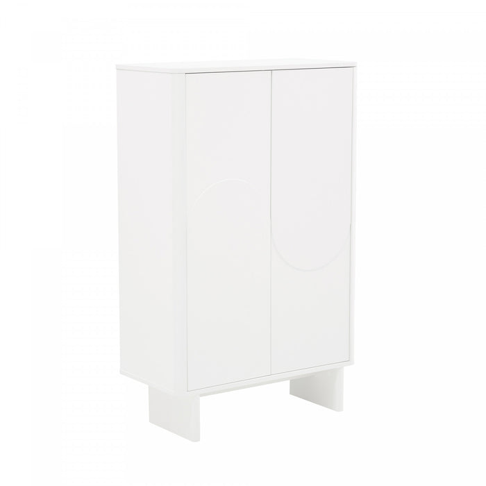 Armoire d’appoint moderne Ella 32\" en blanc