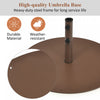 Costway 10ft Patio Umbrella Outdoor W/ 59 LBS Heavy-Duty Round Umbrella Stand