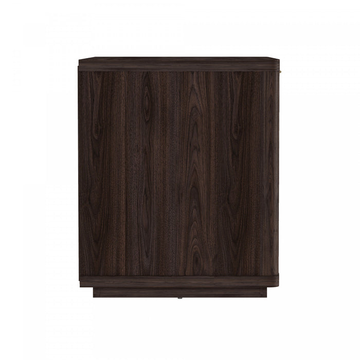 Table de nuit moderne Evelyn 32\" en brun (1 tiroir)