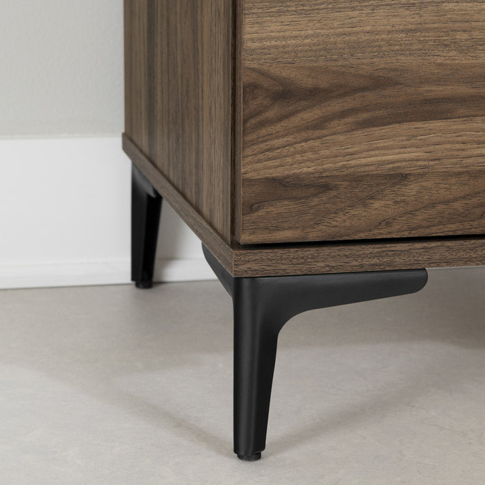 Commode verticale Musano à 5 tiroirs - noyer naturel