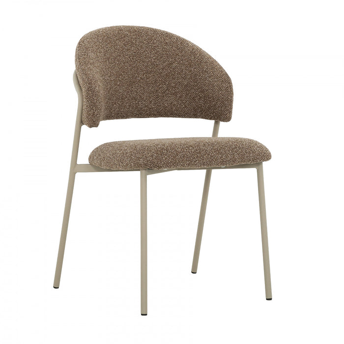 Ensemble de table de salle a manger ronde extensible Solene 5 pieces (32 a 52 po) avec chaises rembourrees (4 places)