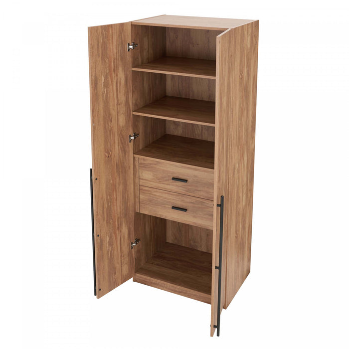 Armoire moderne Lee 32\" en brun dore - Ensemble de 3