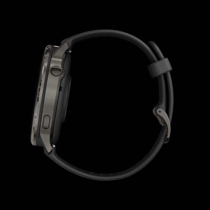 Montre intelligente multisport Garmin Venu 4 45 mm Slate - Moniteur de performance, estimation de l'age de fitness, navigation etape par etape, technologie SatIQ, controle vocal